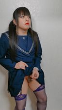 【Cross-dressing】Chin Musume's Ejaculation ❤13 Winter Sailor Suit